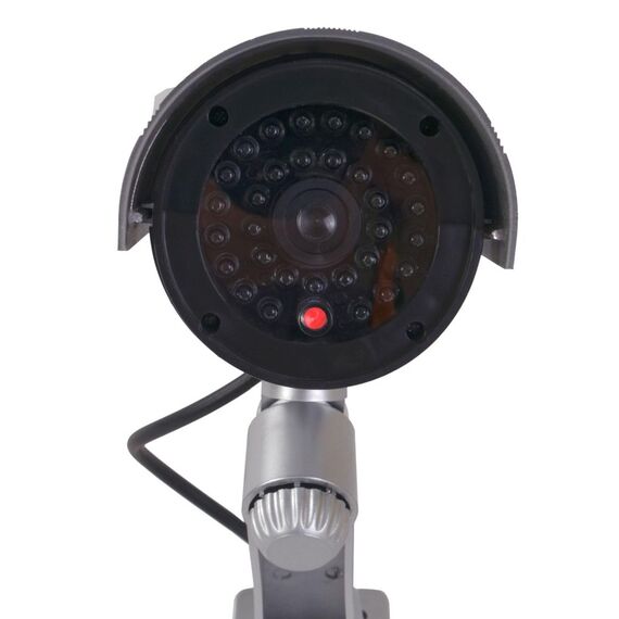 BURI Überwachungskamera-Attrappe LED Dummy Fake Kamera Camera CCD außen und innen