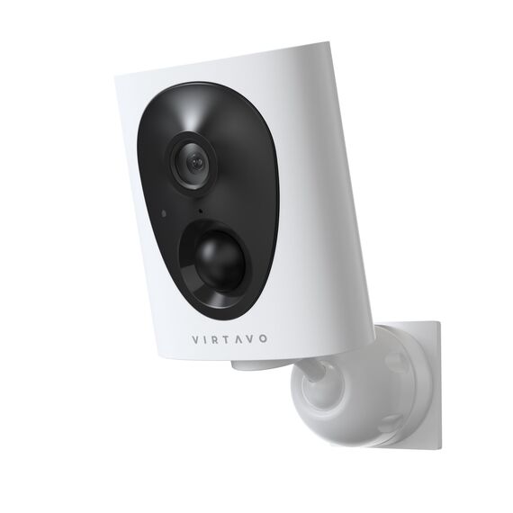 VIRTAVO 2K 3MP Überwachungskamera Aussen Akku, WLAN Kabellose Kamera für Außen/Innen, Starlight Farb‑Nachtsicht, PIR‑Bewegungserkennung, 2‑Wege Audio, SD/Cloud ohne Pflicht‑ABO, 2,4 GHz, VF1