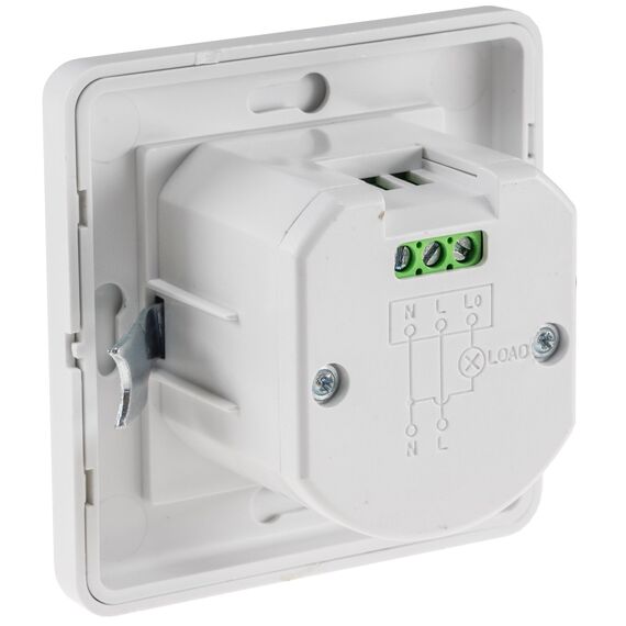 ChiliTec Bewegungsmelder 160° mit Akustiksensor 3-Draht 230V 9m Reichweite Unterputz Wandmontage Sensoren einstellbar LED-geeignet Parallel-Schaltung 4 Stück Weiß