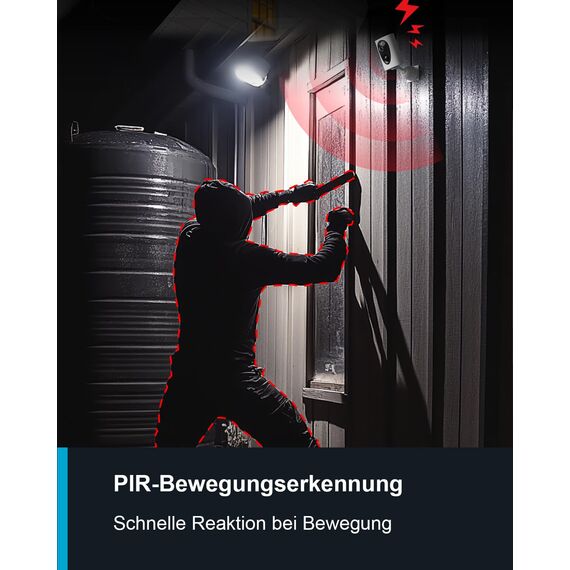 VIRTAVO 2K 3MP Überwachungskamera Aussen Solar, Kamera Aussen Akku, Starlight Farb‑Nachtsicht, 2.4GHz Kabellos mit PIR‑Bewegungserkennung, 2‑Wege Audio, SD/Cloud ohne Pflicht‑ABO, SF1