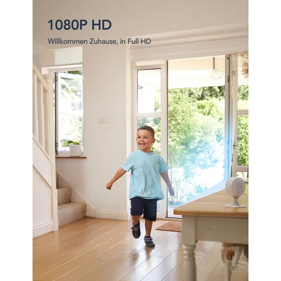 GNCC GC3 überwachungskamera Innen mit Nachtsicht, 1080P HD WLAN Indoor Kamera, Zwei-Wege-Audio, PIR Bewegungserkennung, Kompatibel mit Alexa & Google Home, 2.4Ghz WiFi, Cloud-Abonnement/SD Speicher