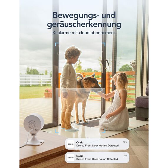 GNCC 2-Pack GC3 überwachungskamera Innen mit Nachtsicht, 1080P HD WLAN Indoor Kamera, Zwei-Wege-Audio, PIR Bewegungserkennung, mit Alexa & Google Home, 2.4Ghz WiFi, Cloud-Abonnement & SD Speicher