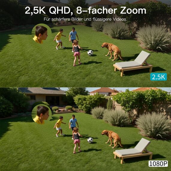 VIM TAG 2,5K Mini Überwachungskamera Aussen, 5G WLAN Kamera Überwachung Außen,Außenkamera mit Farbige Nachtsicht,Aussenkamera für KI-Bewegungserkennung, 2-Wege-Audio,IP66,Alexa,Cloud/SD Card
