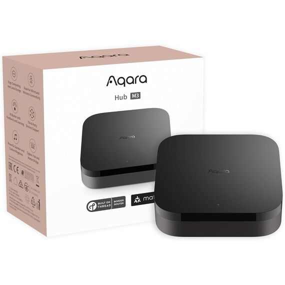 Aqara Hub M3 für Hausautomatisierung, Matter Controller, Thread Border Router, Zigbee, Bluetooth, Wi-Fi, PoE, IR, Unterstützt Alexa, Google Assistant, Apple HomeKit, SmartThings, IFTTT