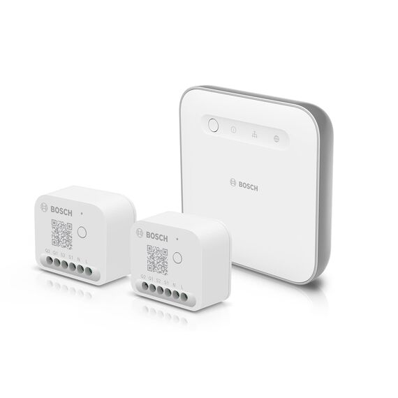 Bosch Smart Home Starter Set Licht-/Rollladensteuerung II zur Steuerung der Beleuchtung, Rollläden/Jalousien/Markisen, kompatibel mit Amazon Alexa, Google Assistant und Apple HomeKit - Amazon Edition