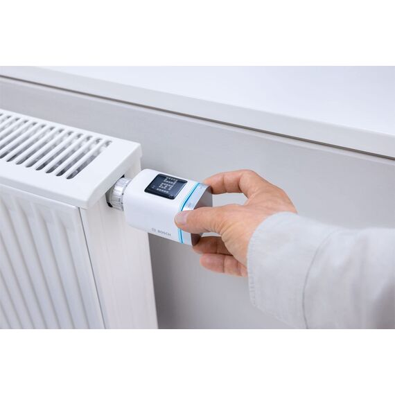 Bosch Smart Home Heizkörperthermostat II, smartes Thermostat mit App-Funktion, kompatibel mit Amazon Alexa, Apple HomeKit, Google Home