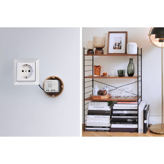 Bosch Smart Home Relais Schalter, zur digitalen Steuerung von elektronischen Geräten und Beleuchtung, kompatibel mit Amazon Alexa, Google Assistant und Apple HomeKit