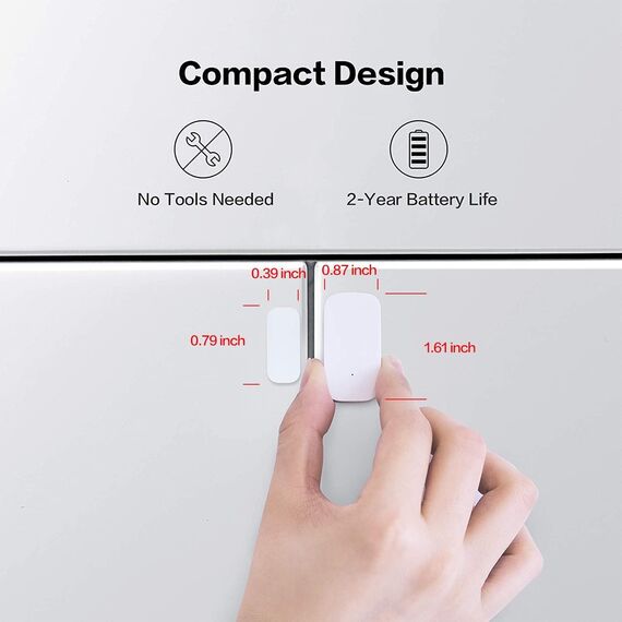 Aqara Tür - und Fenstersensor, Erfordert Aqara Hub, Zigbee-Verbindung, Drahtloser Detektor für Alarmanlage und Smart Home, Kompatibel mit Zigbee, Apple HomeKit, Alexa und IFTTT