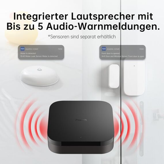 Aqara Hub M3 für Hausautomatisierung, Matter Controller, Thread Border Router, Zigbee, Bluetooth, Wi-Fi, PoE, IR, Unterstützt Alexa, Google Assistant, Apple HomeKit, SmartThings, IFTTT