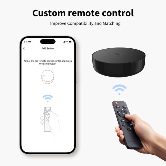 Aqara Smart Home Zentrale M2, Nicht kompatibel mit U200 und U200 Lite, Smart Home Bridge für Alarmanlage, Infrarot-Fernbedienung, Heim-Automatisierung, Kompatibel mit Alexa, Google Assistant, HomeKit