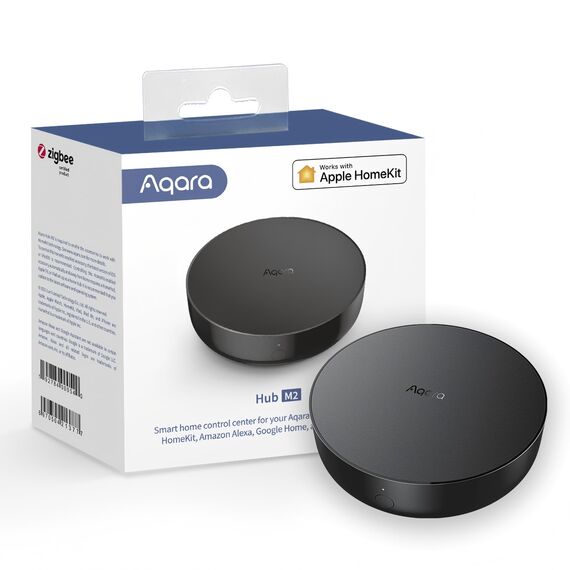 Aqara Smart Home Zentrale M2, Nicht kompatibel mit U200 und U200 Lite, Smart Home Bridge für Alarmanlage, Infrarot-Fernbedienung, Heim-Automatisierung, Kompatibel mit Alexa, Google Assistant, HomeKit