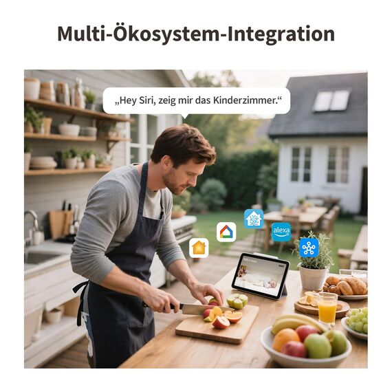 Aqara G100, 2K Sicherheitskamera für Innen & Außenbereich, HomeKit Secure Video, 2-Wege-Audio, Scheinwerfer Farb/IR Nachtsicht, KI-Erkennung,140°Sichtfeld, HomeKit, Alexa,Google,IFTTT, Weiß