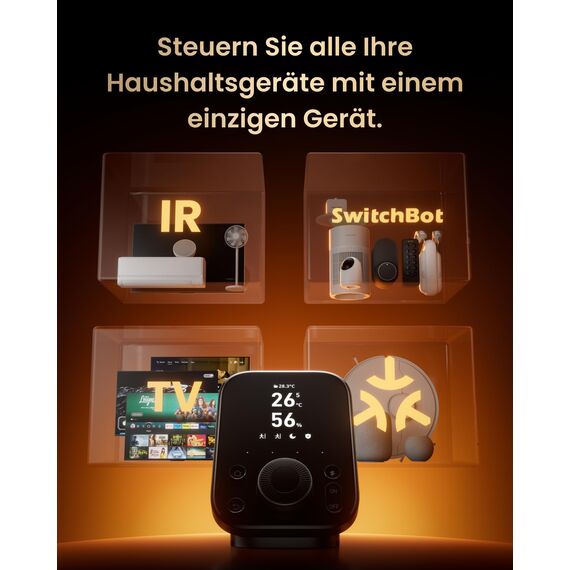 SwitchBot Hub 3, Smart Home Hub mit Matter Support, Smart IR Bluetooth-Fernsteuerung, WLAN-Thermometer und Hygrometer (unterstützt 2,4 GHz), Kompatibel mit Alexa, HomeKit, Google Home, IFTTT