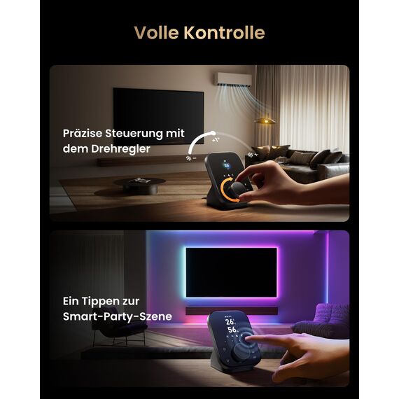SwitchBot Hub 3, Smart Home Hub mit Matter Support, Smart IR Bluetooth-Fernsteuerung, WLAN-Thermometer und Hygrometer (unterstützt 2,4 GHz), Kompatibel mit Alexa, HomeKit, Google Home, IFTTT