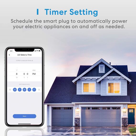 meross WLAN Steckdose, Smart Plug kompatibel mit Alexa, Apple HomeKit, Google Assistant und SmartThings, Timer und Fernbedienung (1)