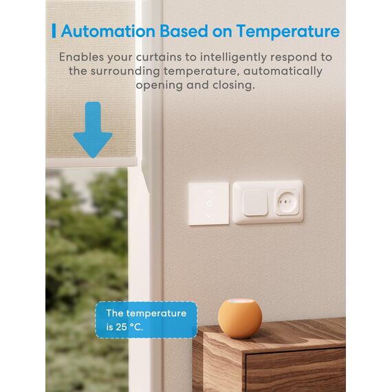 meross WLAN Rolladenschalter funktioniert mit Homekit, Alexa Rolladen, Smart Jalousien Schalter benötigt Nullleiter, Zeitschaltuhr und Sprachsteuerung, kompatibel mit Siri, Alexa, Google Assistant