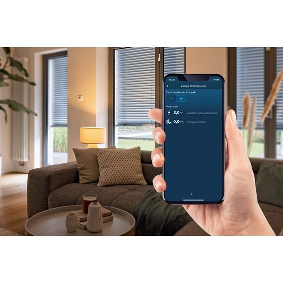 Bosch Smart Home Zwischenstecker kompakt, smarte Steckdose mit App-Funktion, Funksignal-Verstärkung, kompatibel mit Alexa, Google Home und HomeKit
