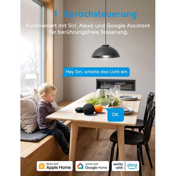 Meross MSS815 - Matter WLAN Schalter Unterputz, 4 Stück | Neutral Erforderlich | Lichtsteuerung, Energieverbrauch & Zeitschaltuhr | Kompatibel mit HomeKit, Alexa, Google Home und Home Assistant