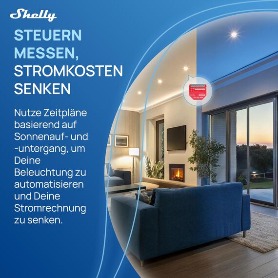 Shelly 1PM Gen4 - WLAN Smart Relais Schalter, Strommessung, Stromzähler, 1 Kanal, 16A, Lichtschalter, Heizung, Smart Home, Zeitschaltuhr, Alexa & Google, Matter, Kein Hub Erforderlich (4 Stück)
