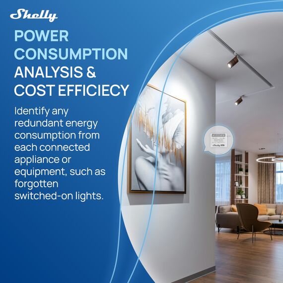 Shelly EM Mini Gen4, WLAN-betriebener Smart-Energiemesser bis zu 16A, Matter, Zigbee, Amperemeter, Voltmeter, Leistungsmessung, Fernsteuerung, Hausautomation, Kein Hub Erforderlich (2 Stück)