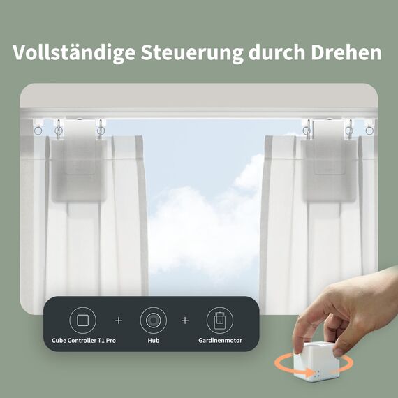 Aqara Cube Controller T1 Pro, ERFORDERT AQARA ZIGBEE 3.0 HUB, 6 Seiten zur Steuerung Verschiedener Szenarien und Diverse Aktionen zur Steuerung von Smart Geräten, unterstützt Homekit, Alexa und IFTTT