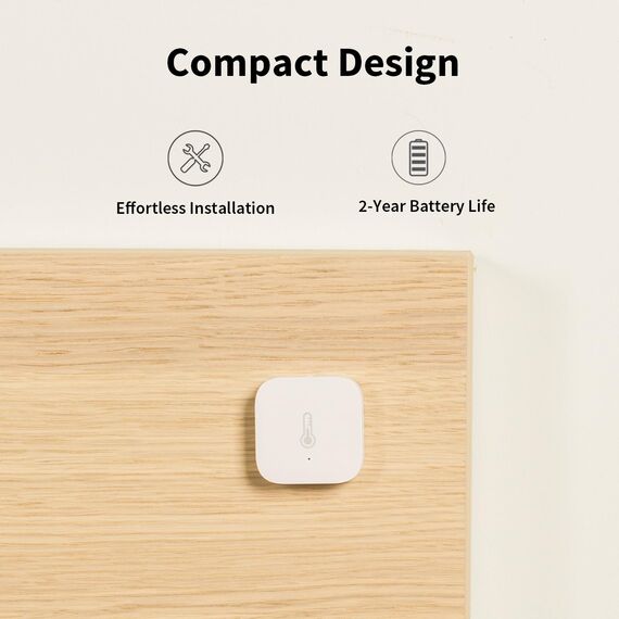 Aqara Temperatur- und Feuchtigkeitssensor T1, intelligenter Umgebungsmonitor, Echtzeitdaten, Zigbee-kompatibel, kompatibel mit HomeKit, Alexa und Google Assistant