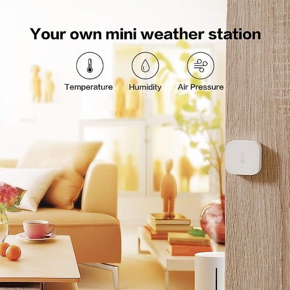 Aqara Temperatur- und Feuchtigkeitssensor T1, intelligenter Umgebungsmonitor, Echtzeitdaten, Zigbee-kompatibel, kompatibel mit HomeKit, Alexa und Google Assistant