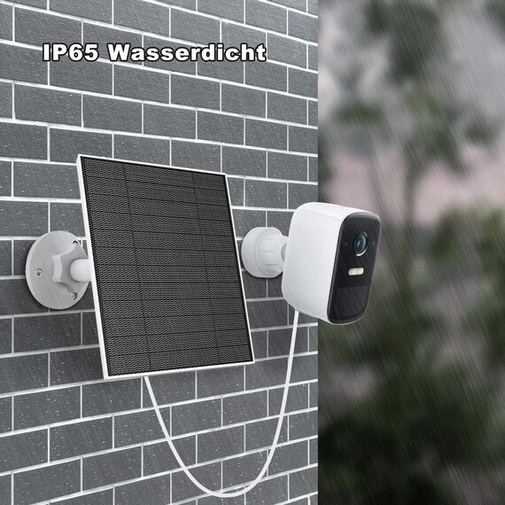 Solarpanel für Eufy Kamera, 5W Solarmodul für Eufy Kamera kompatibel mit Eufycam 3/3C/2/2 Pro/2C/2C Pro/E/E20/E40/L20/L40, Solarpanel für überwachungskamera Eufy mit USB-C Anschluss, Micro USB Adapter