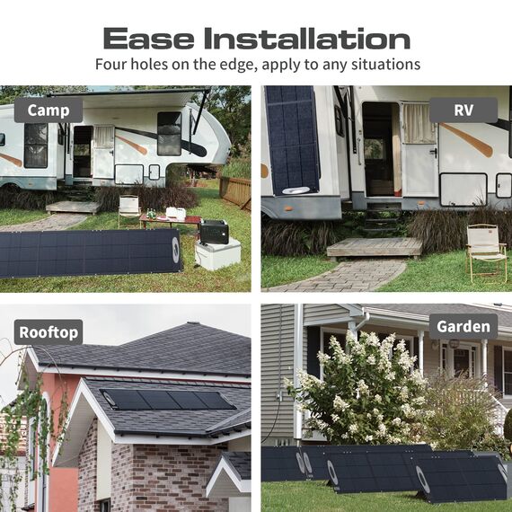 VDL Solarpanel Faltbar, 200W Solarmodul mit Monokristalline Solarzelle für Powerstation, 20V Photovoltaik Modul Solaranlage Solarladegerät mit Multi-Contact 4 für Outdoor, Camping, Garten, RV