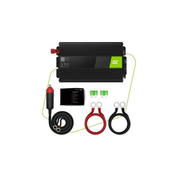 Green Cell® 500W/1000W 12V auf 230V Reiner Sinus Volt kfz Spannungswandler Wechselrichter Konverter Pure Sine Wave Power Solar Inverter DC AC Umwandler Stromwandler Zigarettenanzünder Steckdose