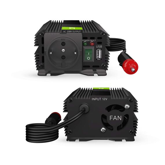 Green Cell PRO 150W/300W 12V auf 230V Sine Wave Volt kfz Spannungswandler Wechselrichter Power Solar Inverter DC AC Umwandler Stromwandler Wohnwagen Auto Modifizierte Sinus