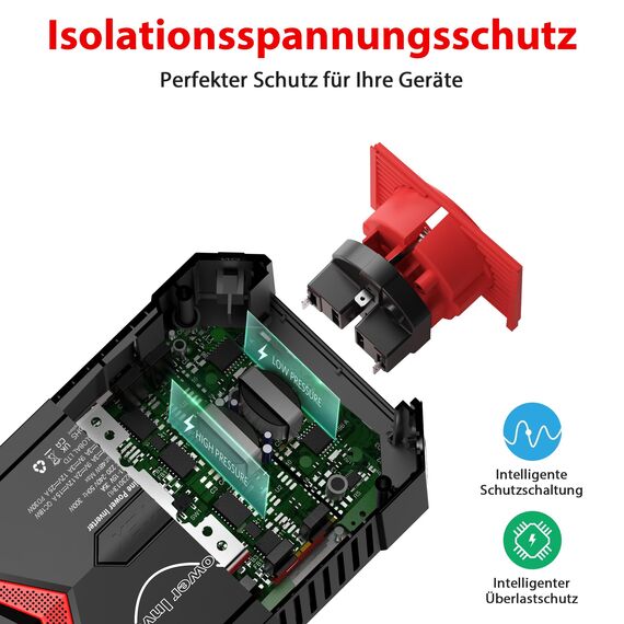 Reiner Sinus wechselrichter 12v auf 230v/BESTEK 300W stromwandler 12 auf 230/steckdose Auto Adapter/Auto wechselrichter,Inverter,inkl. Kfz Zigarettenanzünder Stecker