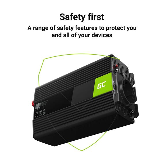 Green Cell® 1000W/2000W 24V auf 230V Volt kfz Spannungswandler Wechselrichter Power Solar Inverter DC AC Umwandler Stromwandler Fahrzeuge Wohnwagen Auto Modifizierte Sinus Sine Wave Autoladegerät
