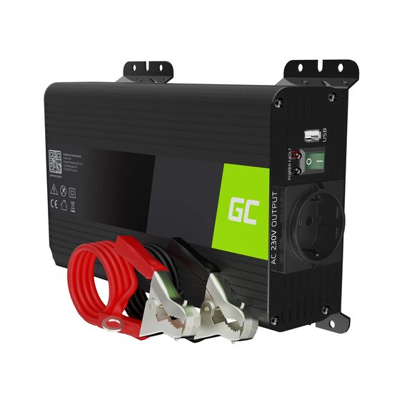 Green Cell PRO 300W/600W 12V auf 230V Reiner Sinus Volt kfz Spannungswandler Wechselrichter Konverter Pure Sine Wave Power Solar Inverter DC AC Umwandler Stromwandler