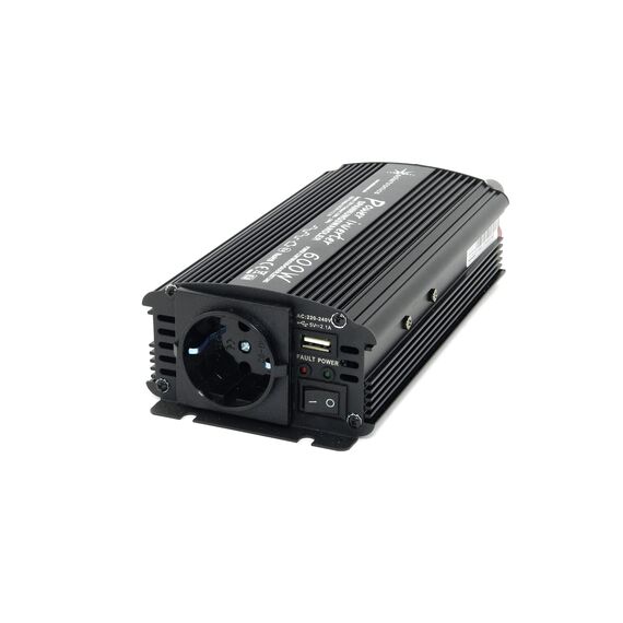 SOLARTRONICS Spannungswandler NM600 12V 600 Watt SCHWARZ - 1200 Watt Spitzenleistung - Wechselrichter 12v auf 230v - Blei- oder AGM-Batterie kompatibel - mit Schuko- & USB Anschluss