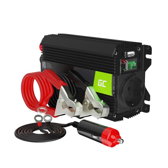 Green Cell PRO 300W/600W 24V auf 230V Sine Wave Volt kfz Spannungswandler Wechselrichter Power Solar Inverter DC AC Umwandler Stromwandler Wohnwagen Auto Modifizierte Sinus