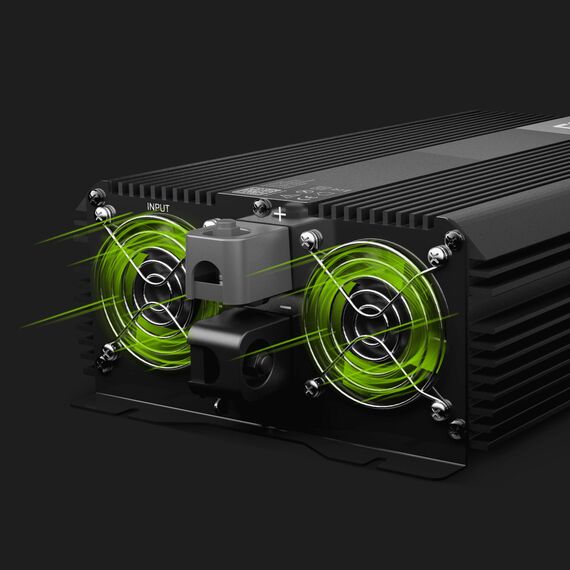 Green Cell PRO 3000W/6000W 12V auf 230V Volt kfz Spannungswandler Wechselrichter Power Solar Inverter DC AC Umwandler Stromwandler Fahrzeuge Wohnwagen Auto Modifizierte Sinus Sine Wave