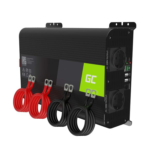 Green Cell PRO 2000W/4000W 12V auf 230V Reiner Sinus Volt kfz Spannungswandler Wechselrichter Konverter Pure Sine Wave Power Solar Inverter DC AC Umwandler Stromwandler Wohnwagen Auto Autoladegerät