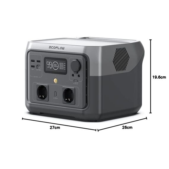 EF ECOFLOW Tragbare Powerstation RIVER 2 MAX, 512Wh Solargenerator mit LiFeP04, Schnellladung in 1 Stunde, für Camping/Wohnmobile, Kleine Verpackungsmängel, Produkt unbenutzt(Generalüberholt)