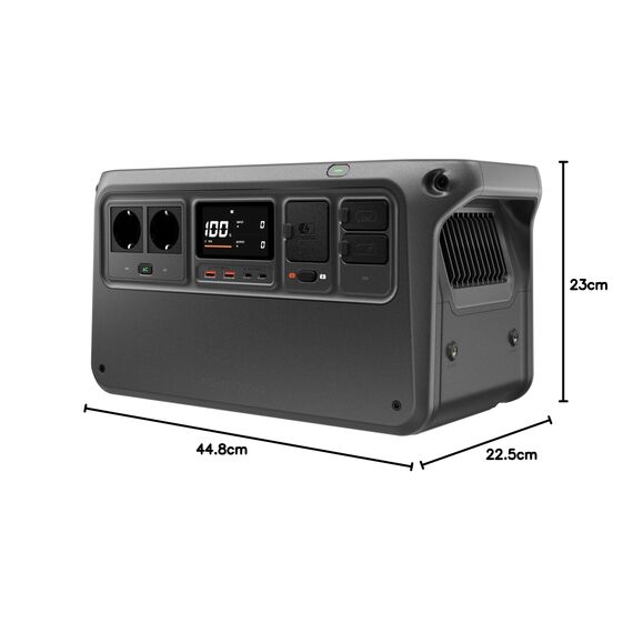 DJI Power 1000 V2 Tragbare Powerstation 1024Wh, 2600W Power Station Solar, LiFePO4 Akku, Kompakte Größe, Schnellladung in 37 Min. von 0% auf 80%, Elektrischer Generator für Camping/Zuhause/Wohnmobile