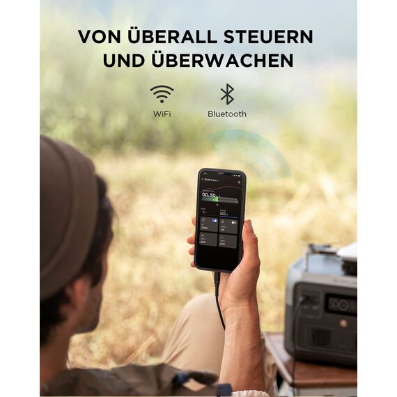 EF ECOFLOW Tragbare Powerstation RIVER 2 MAX, 512Wh Solargenerator mit LiFeP04, Schnellladung in 1 Stunde, für Camping/Wohnmobile, Kleine Verpackungsmängel, Produkt unbenutzt(Generalüberholt)