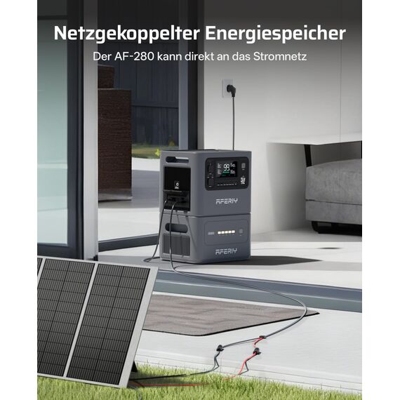 AFERIY 2800W Tragbare Powerstation, 2048Wh LiFePO4 In 1Std Schnellladbar, 13 Ausgänge, Reine Sinuswelle 230V, USV, Erweiterbar Auf 4096Wh, Solar-Generator Für Camping/Home-Office