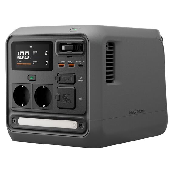 DJI Power 1000 Tragbare Powerstation 1024Wh, 2200W Solar Generator, LiFePO4 Akku, 4-in-1 Schnellladung Power Station, 23db Ultra-Leise, Notstromaggregat für Zuhause, Generator für Camping/Wohnmobile