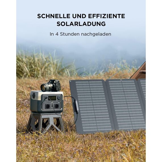 EF ECOFLOW Tragbare Powerstation RIVER 2 MAX, 512Wh Solargenerator mit LiFeP04, Schnellladung in 1 Stunde, für Camping/Wohnmobile, Kleine Verpackungsmängel, Produkt unbenutzt(Generalüberholt)