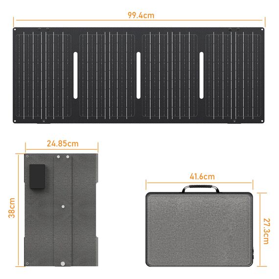 SinKeu Tragbare Powerstation mit 60 W Falt-Solarpanel, 296 Wh Solargenerator mit 230 V AC-Ausgang, 300 W Reine Sinuswelle, LED-Leuchte, Lithium-Akku für Camping, Notstrom & Off-Grid