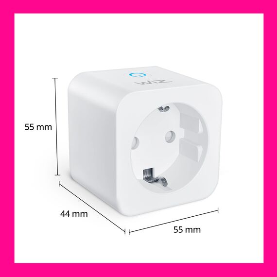 WiZ WLAN-Smart-Stecker,Typ F, 230 V,50 Hz,einfache Einrichtung,Matter-zertifiziert,intelligente Steuerung,Sprachbefehle, kompatibel mit Alexa, Google Home und Apple Home, ohne Leistungsmesser,4er-Pack