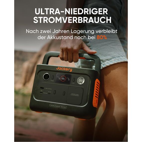 Jackery Explorer 300 Plus Tragbarer Powerstation, 288 Wh Solargenerator mit LiFeP04,bis zu 300W Leistung, Balkonkraft für Notstrom/Camping/Wohnmobile/zu Hause