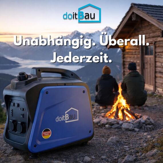 Stromgenerator mit Benzin | Stromerzeuger | Notstromaggregat leise | 5 Steckdosen 3x 230V / 1x 400V / 1x 12 V | 7 PS (Inverter 2000W)