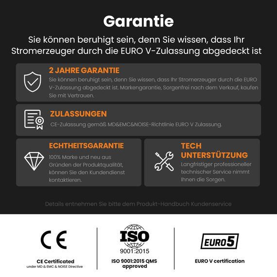 3200W Inverter-Generator, Benzin 4-Takt Backup-Stromversorgung mit Parallell-Funktion, mit AC/DC/USB-Ausgängen für Garten, Arbeitsplatz, Haus, Garage und mehr