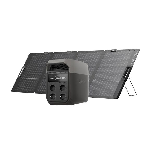 EcoFlow DELTA 3 Tragbare Powerstation mit 220 W Solarpanel, 1024 kWh Solargenerator für Camping, Wohnmobile, Wohnen und Backup-Leistung, Kleine Verpackungsmängel, Produkt unbenutzt(Generalüberholt)